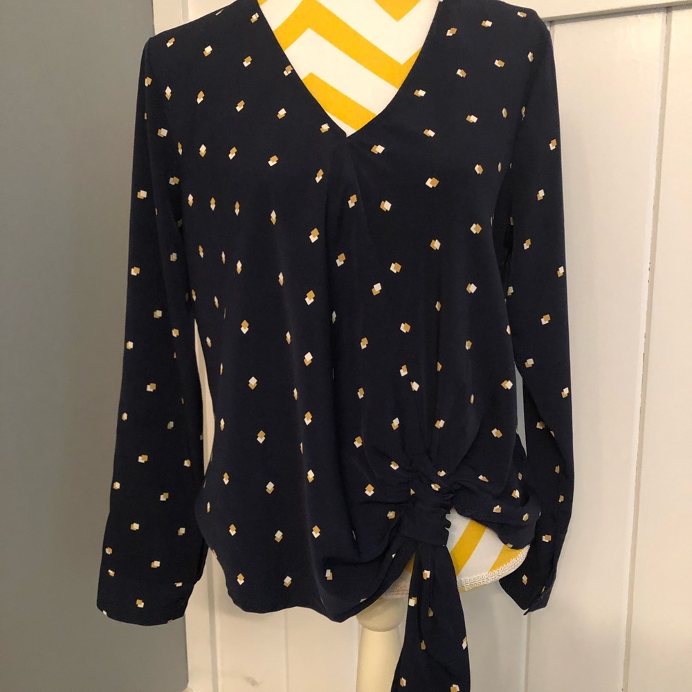 Lush Navy Blue Blouse, size Small